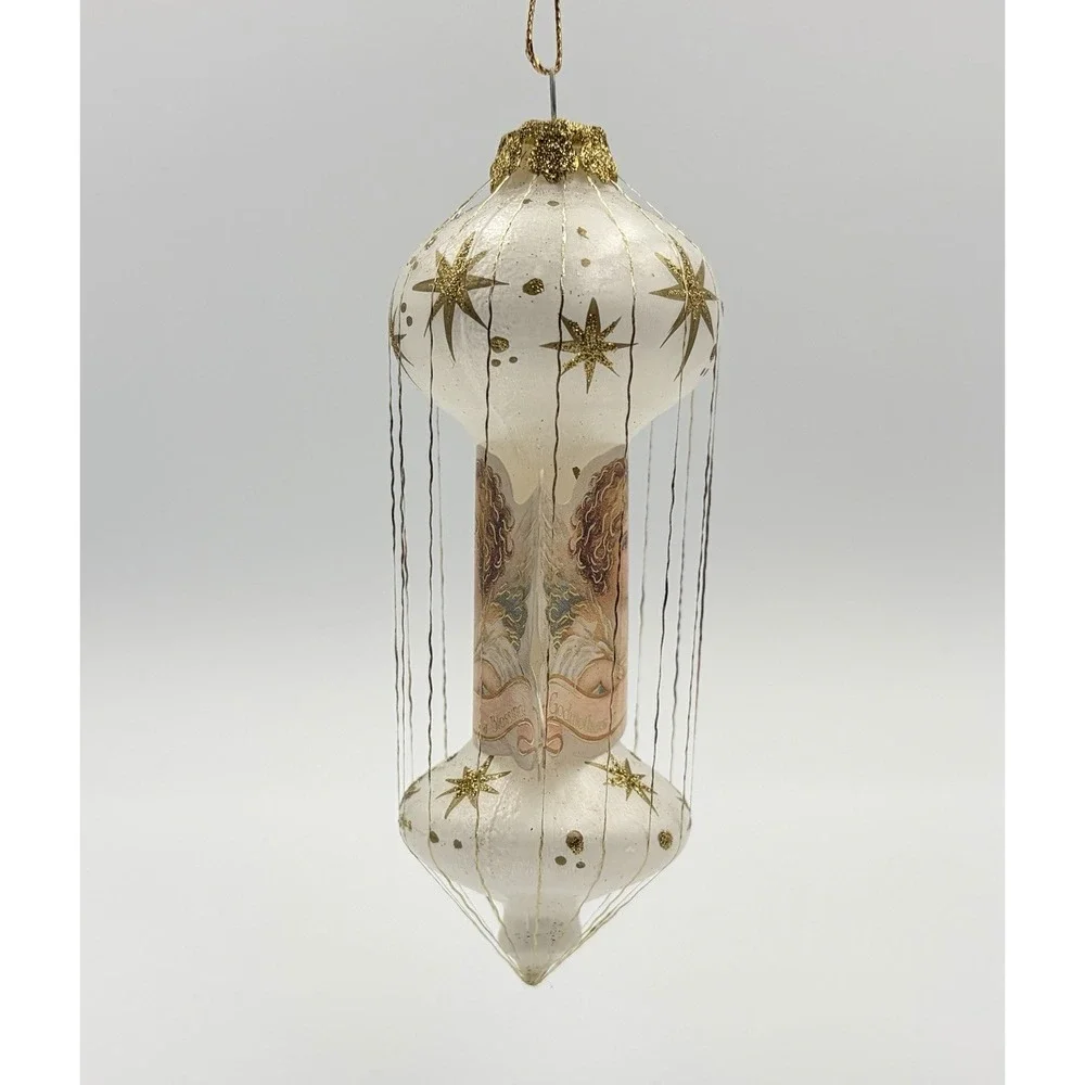 Carlton Cards 1996 Heirloom Ornament Godmother Heavenly Angel Glass Vintage